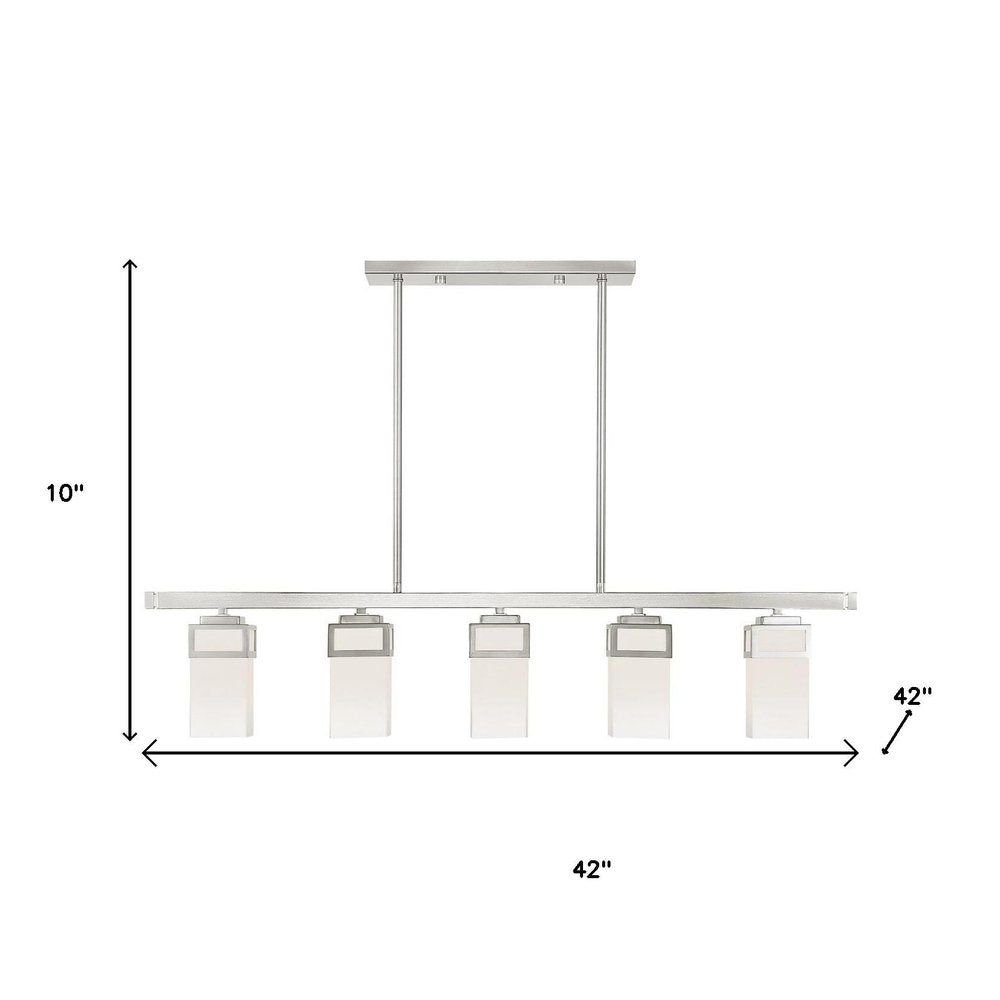 Five Light Dimmable Chandelier With Shades