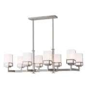 Eight Light Dimmable Chandelier With Shades