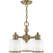 Three Light Dimmable Chandelier With Shades