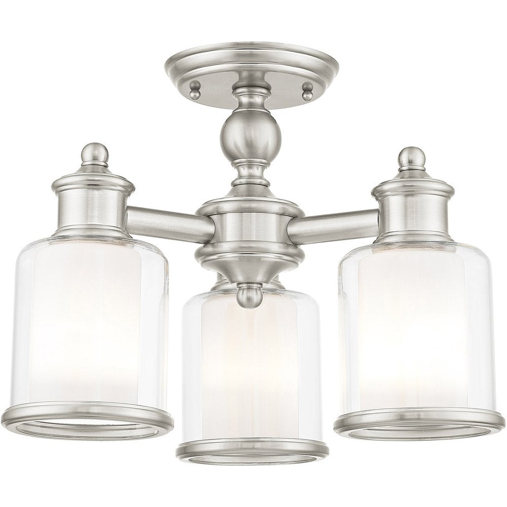 Three Light Dimmable Chandelier With Shades