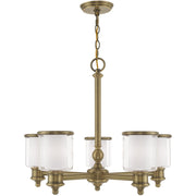 Five Light Dimmable Chandelier With Shades