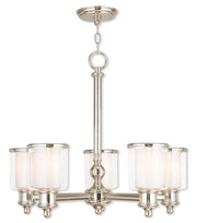 Five Light Dimmable Chandelier With Shades