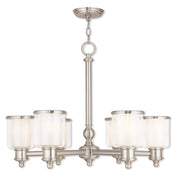 Six Light Dimmable Chandelier With Shades