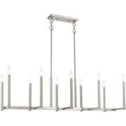 Ten Light Dimmable Chandelier With Shades