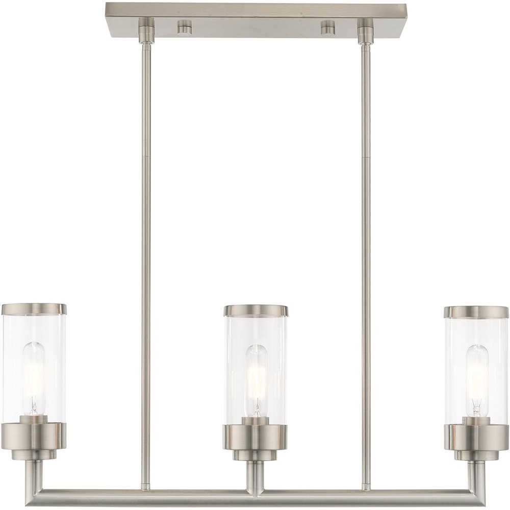Three Light Dimmable Chandelier With Shades