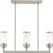 Three Light Dimmable Chandelier With Shades
