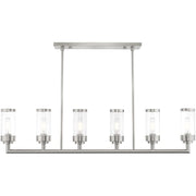 Six Light Dimmable Chandelier With Shades