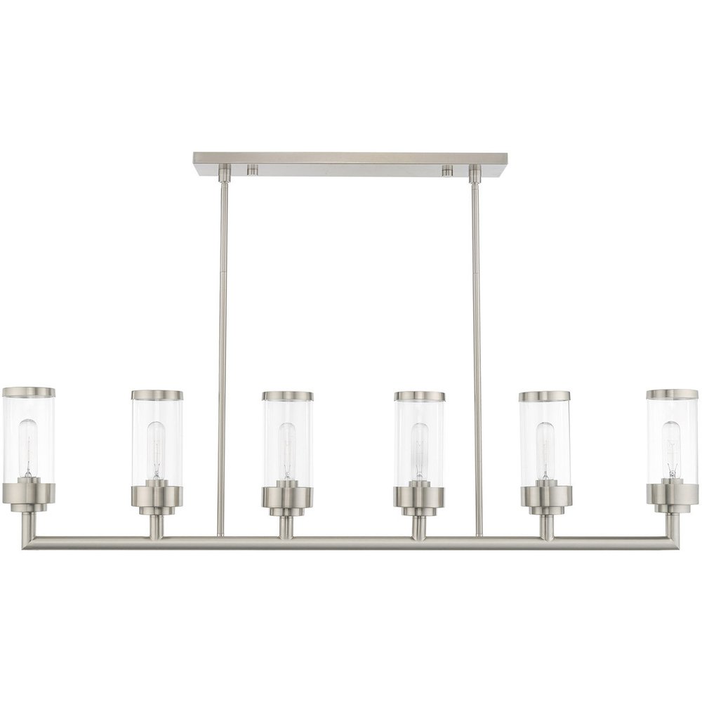 Six Light Dimmable Chandelier With Shades