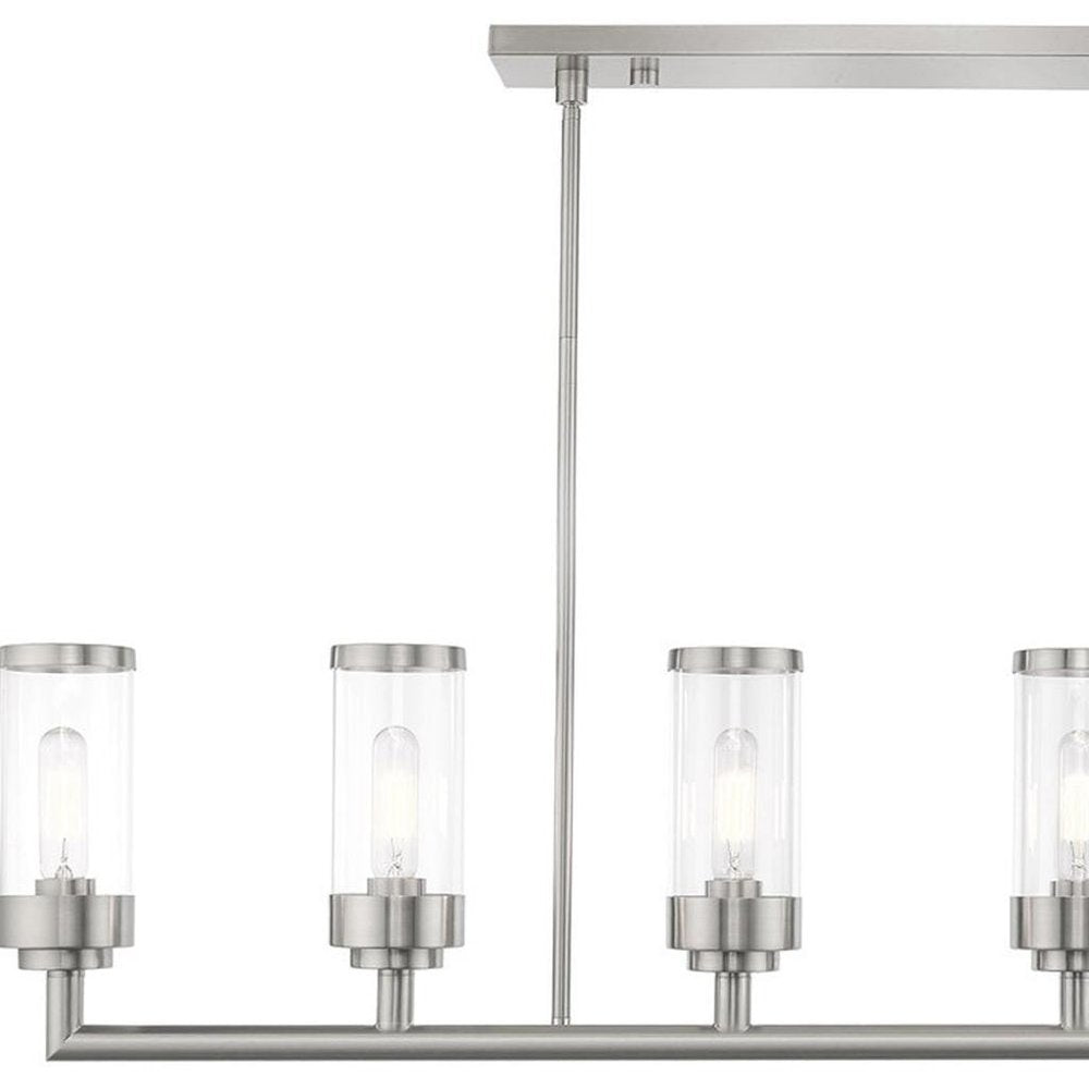 Six Light Dimmable Chandelier With Shades