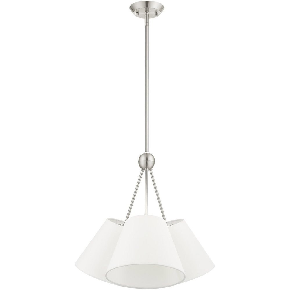 Three Light Dimmable Chandelier With Shades