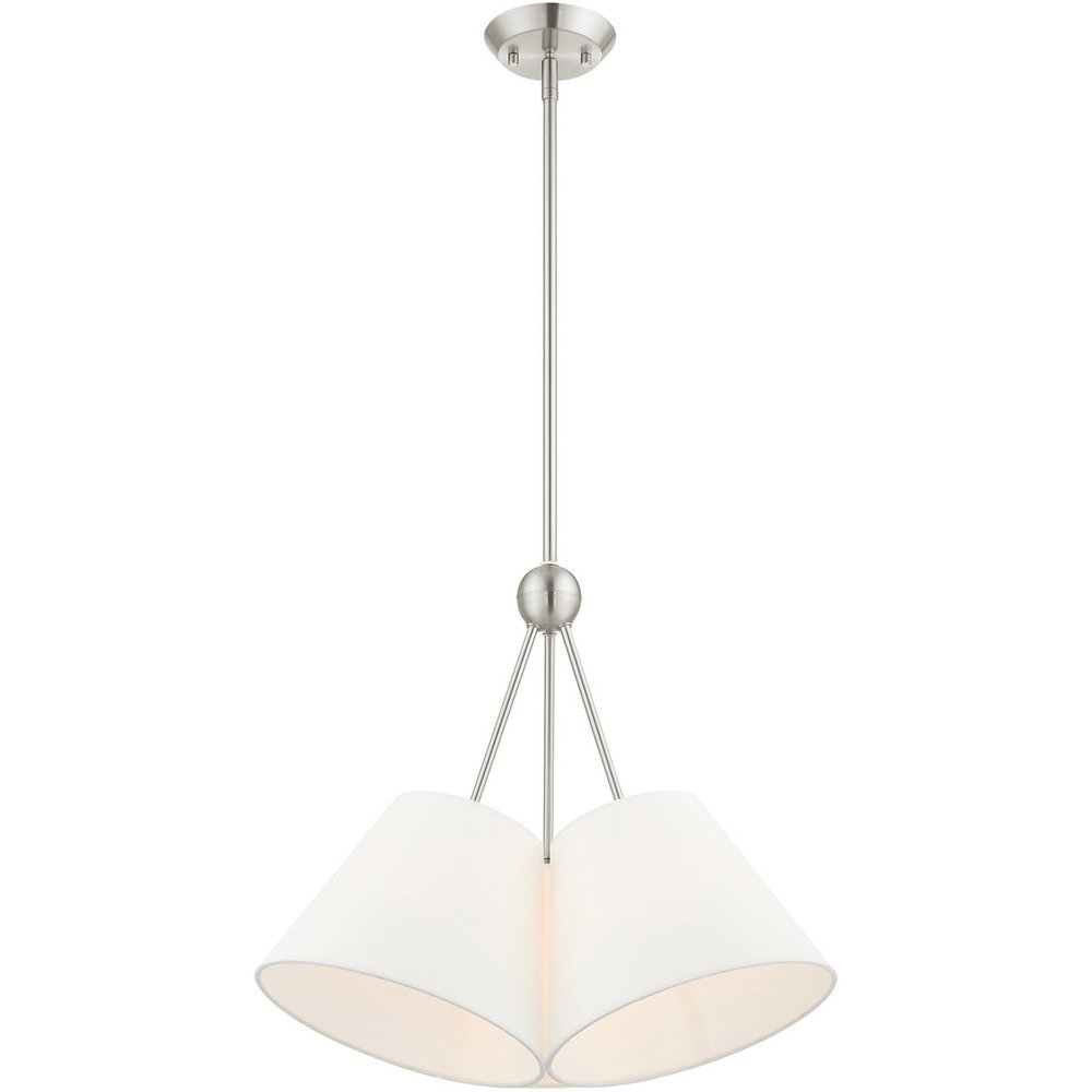 Three Light Dimmable Chandelier With Shades