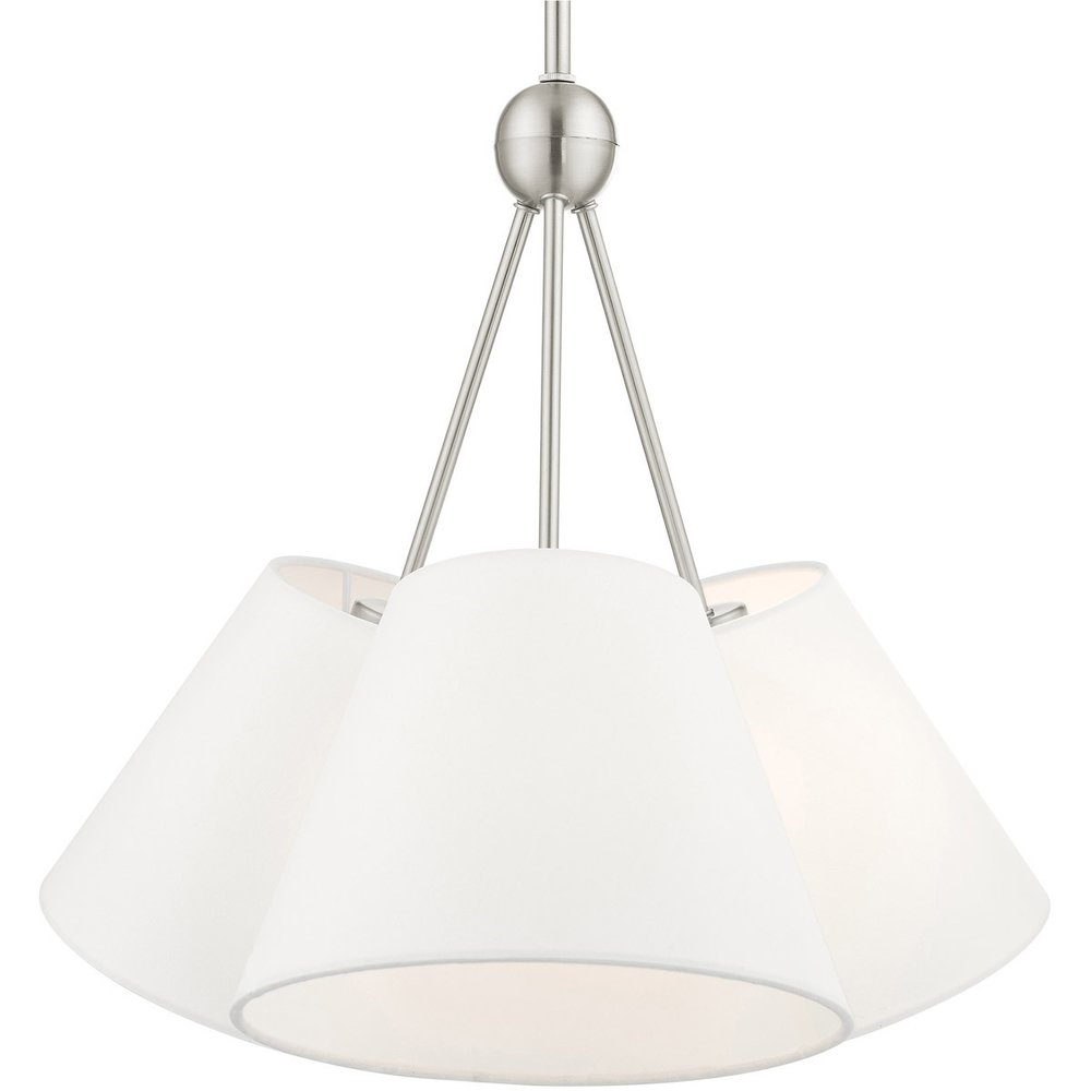 Three Light Dimmable Chandelier With Shades