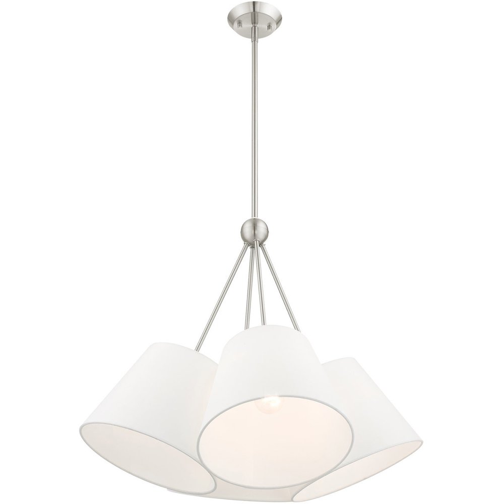 Four Light Dimmable Chandelier With Shades