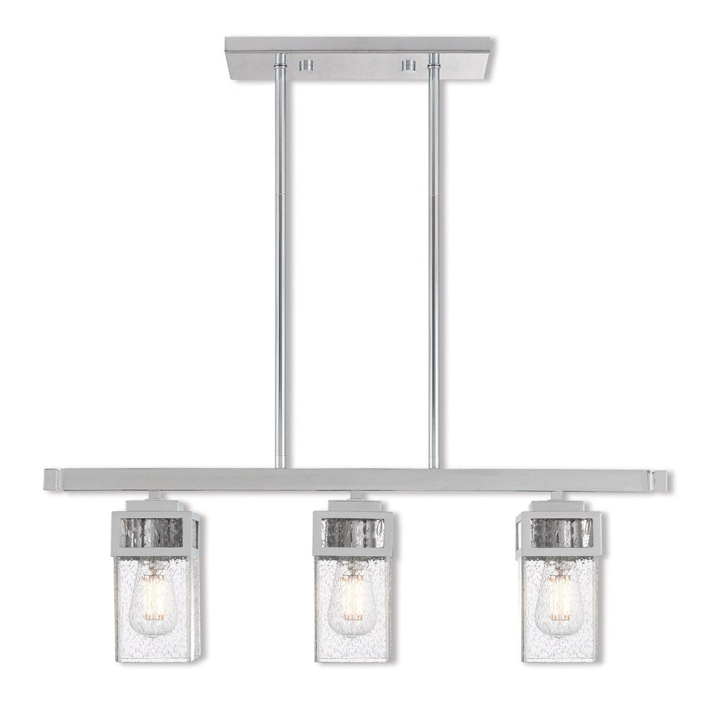 Silver Three Light Metal Dimmable Chandelier With Shades