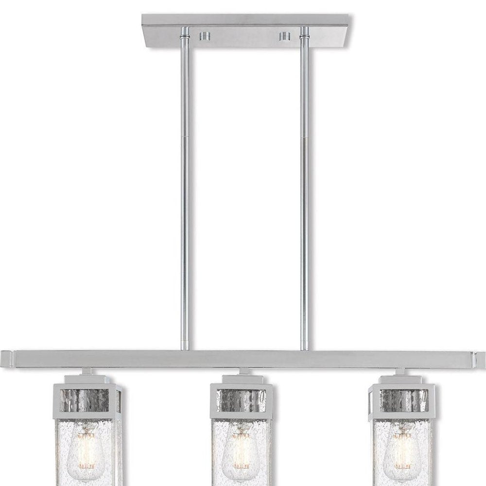 Silver Three Light Metal Dimmable Chandelier With Shades