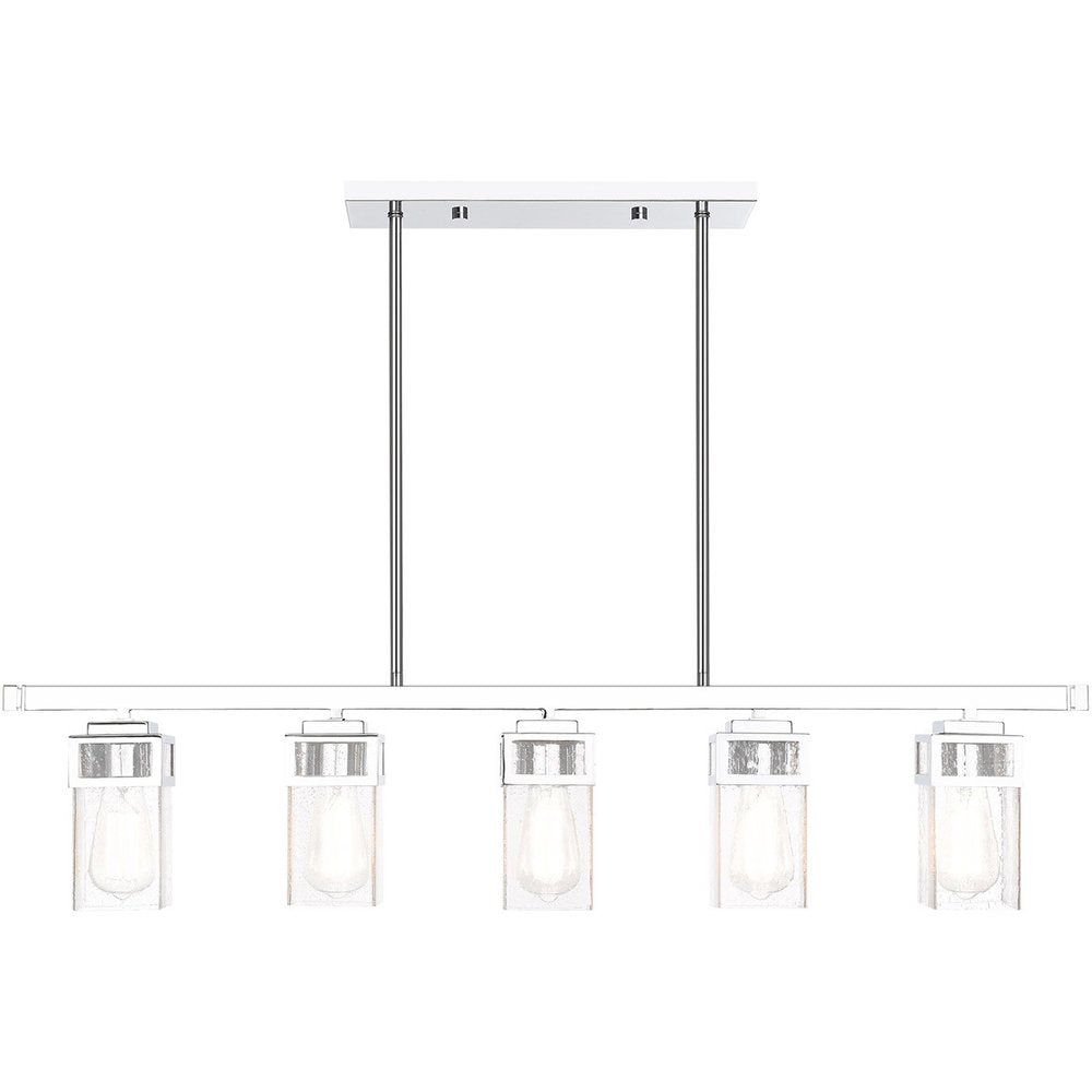 Five Light Dimmable Chandelier With Shades