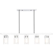 Five Light Dimmable Chandelier With Shades