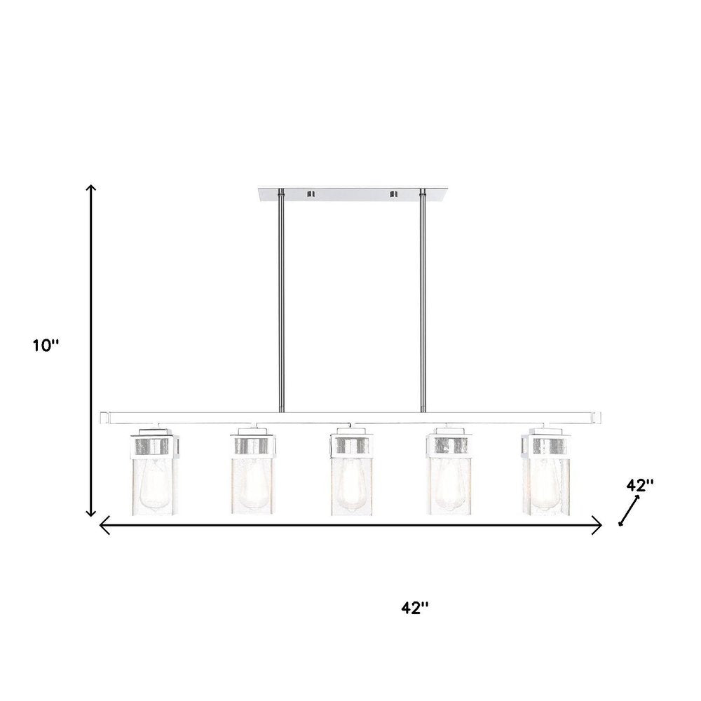 Five Light Dimmable Chandelier With Shades
