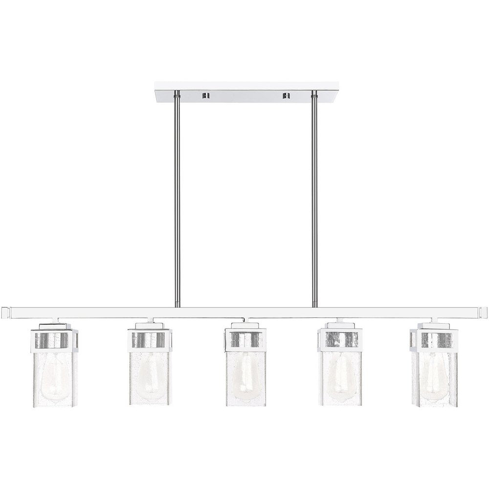 Five Light Dimmable Chandelier With Shades