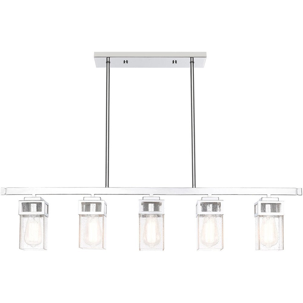 Five Light Dimmable Chandelier With Shades