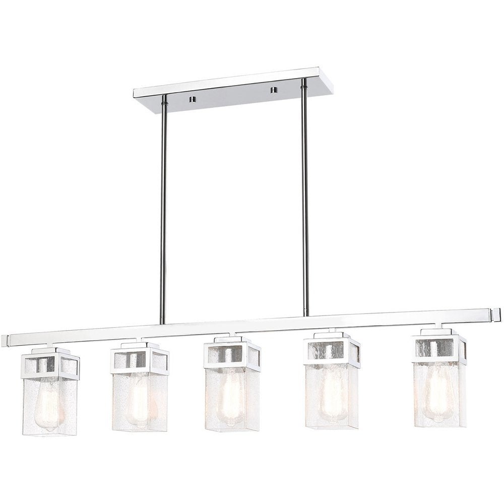 Five Light Dimmable Chandelier With Shades