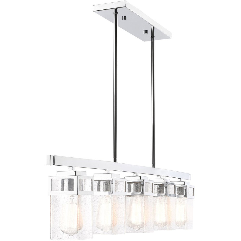 Five Light Dimmable Chandelier With Shades