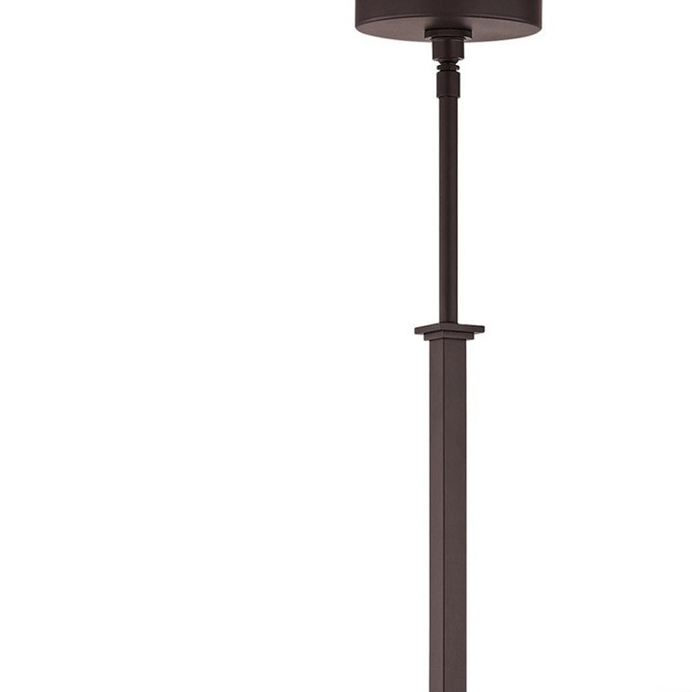 Bronze Five Light Dimmable Chandelier With Shades