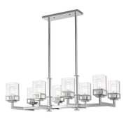 Eight Light Dimmable Chandelier With Shades
