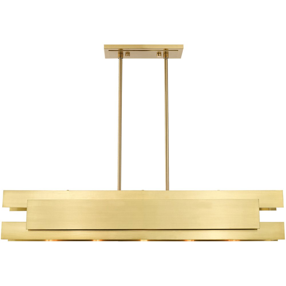 Five Light Dimmable Chandelier With Shades