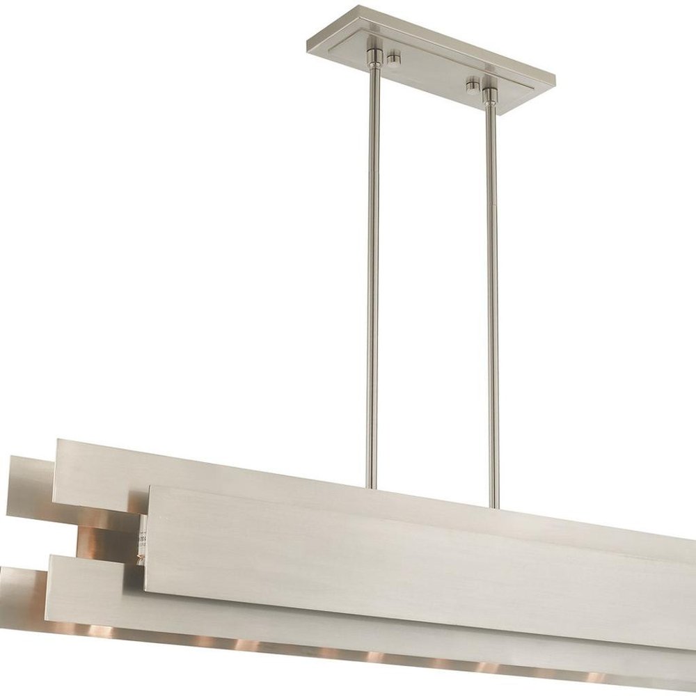 Five Light Dimmable Chandelier With Shades