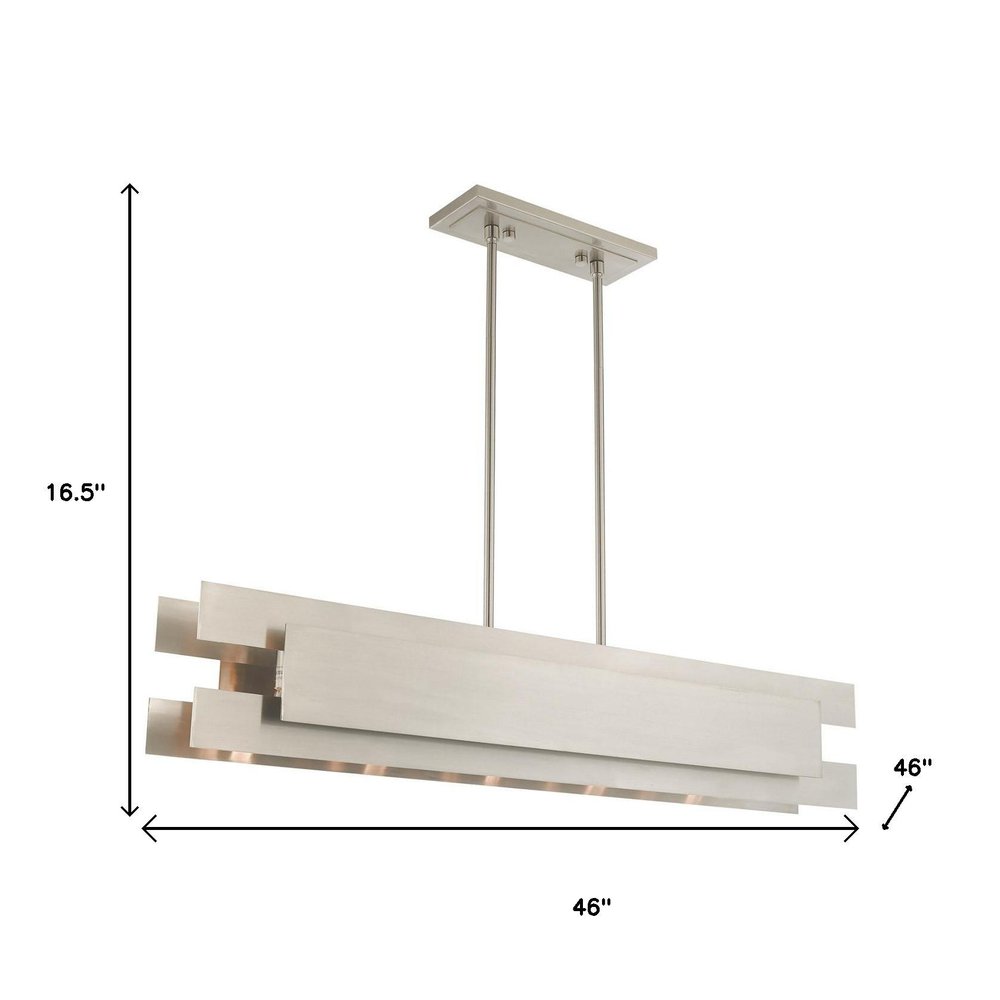Five Light Dimmable Chandelier With Shades