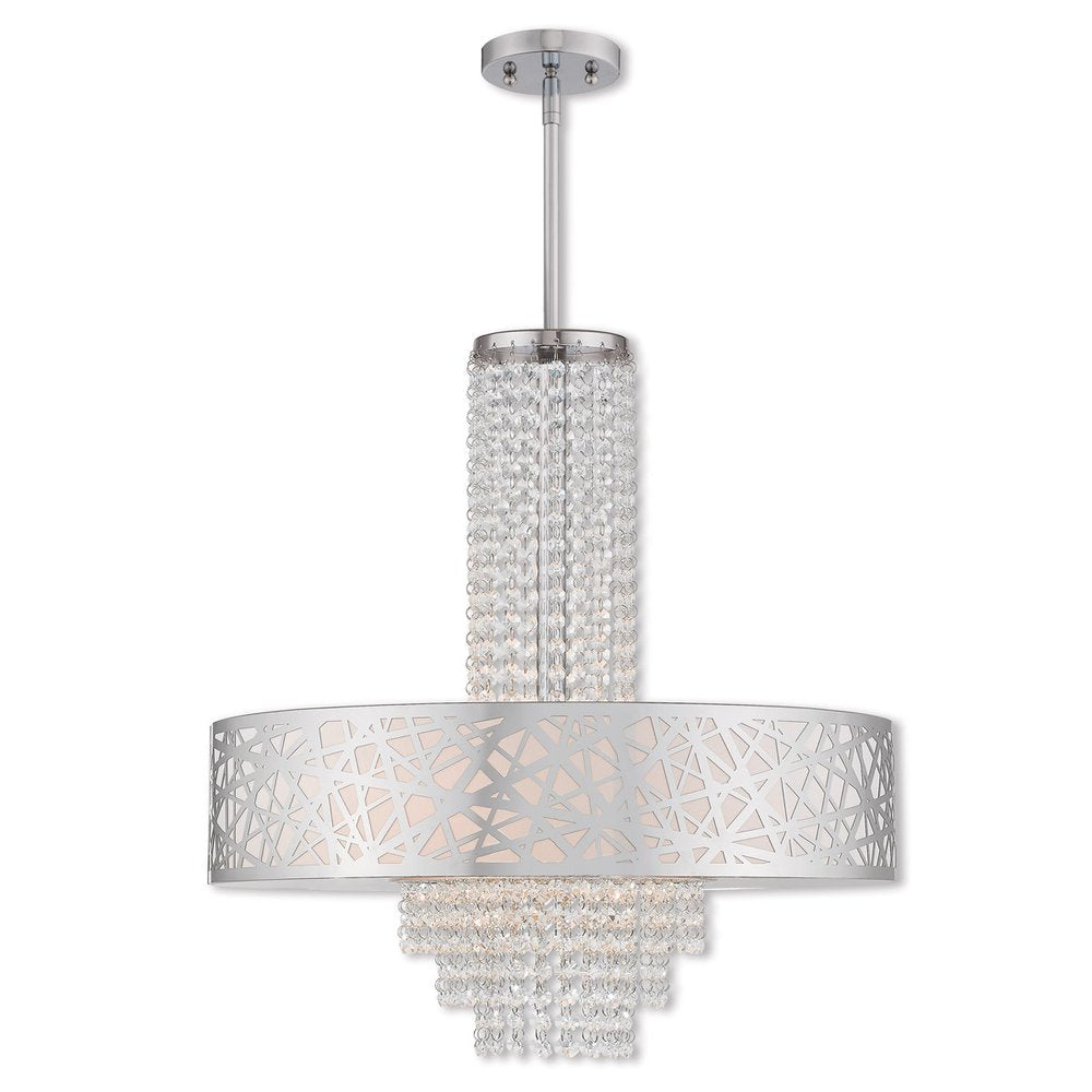 Five Light Dimmable Chandelier With Shades