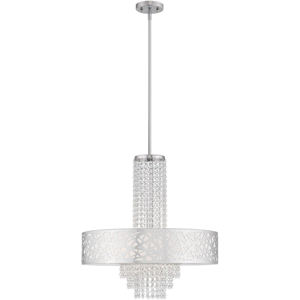 Five Light Dimmable Chandelier With Shades