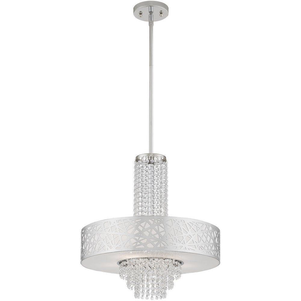 Five Light Dimmable Chandelier With Shades