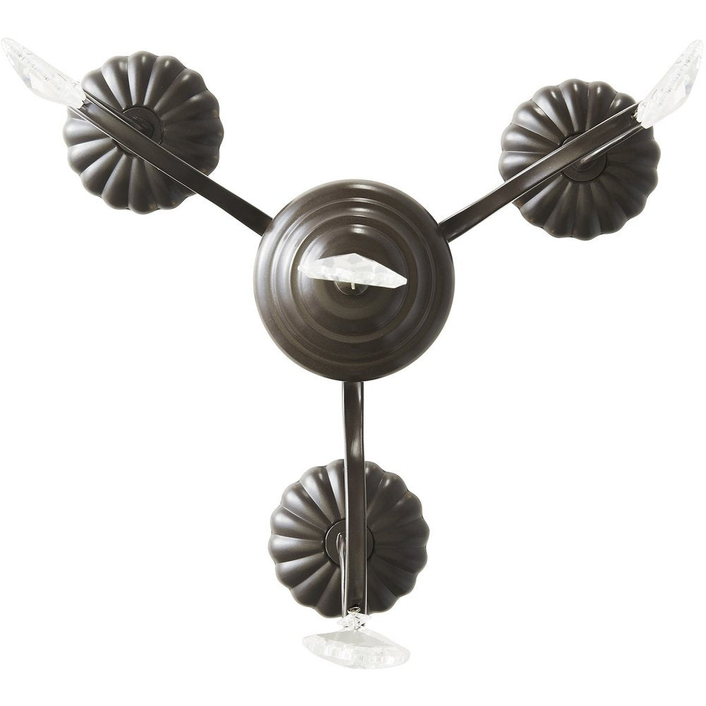Three Light Dimmable Chandelier With Shades