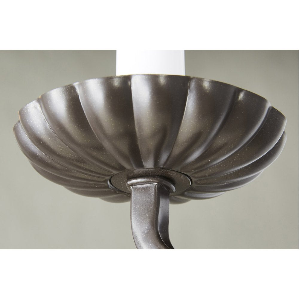Bronze Three Light Metal Dimmable Chandelier With Shades