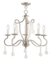Five Light Dimmable Chandelier With Shades