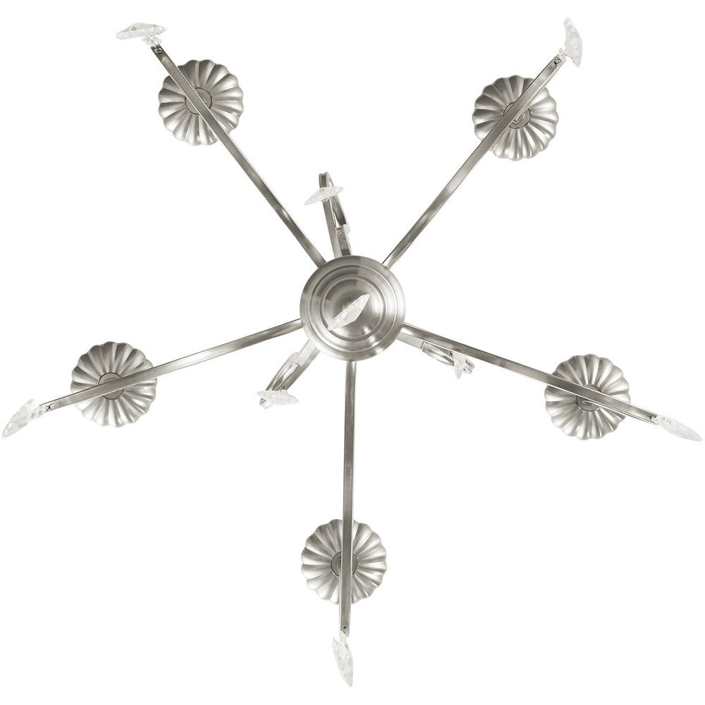 Five Light Dimmable Chandelier With Shades