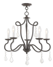 Five Light Dimmable Chandelier With Shades