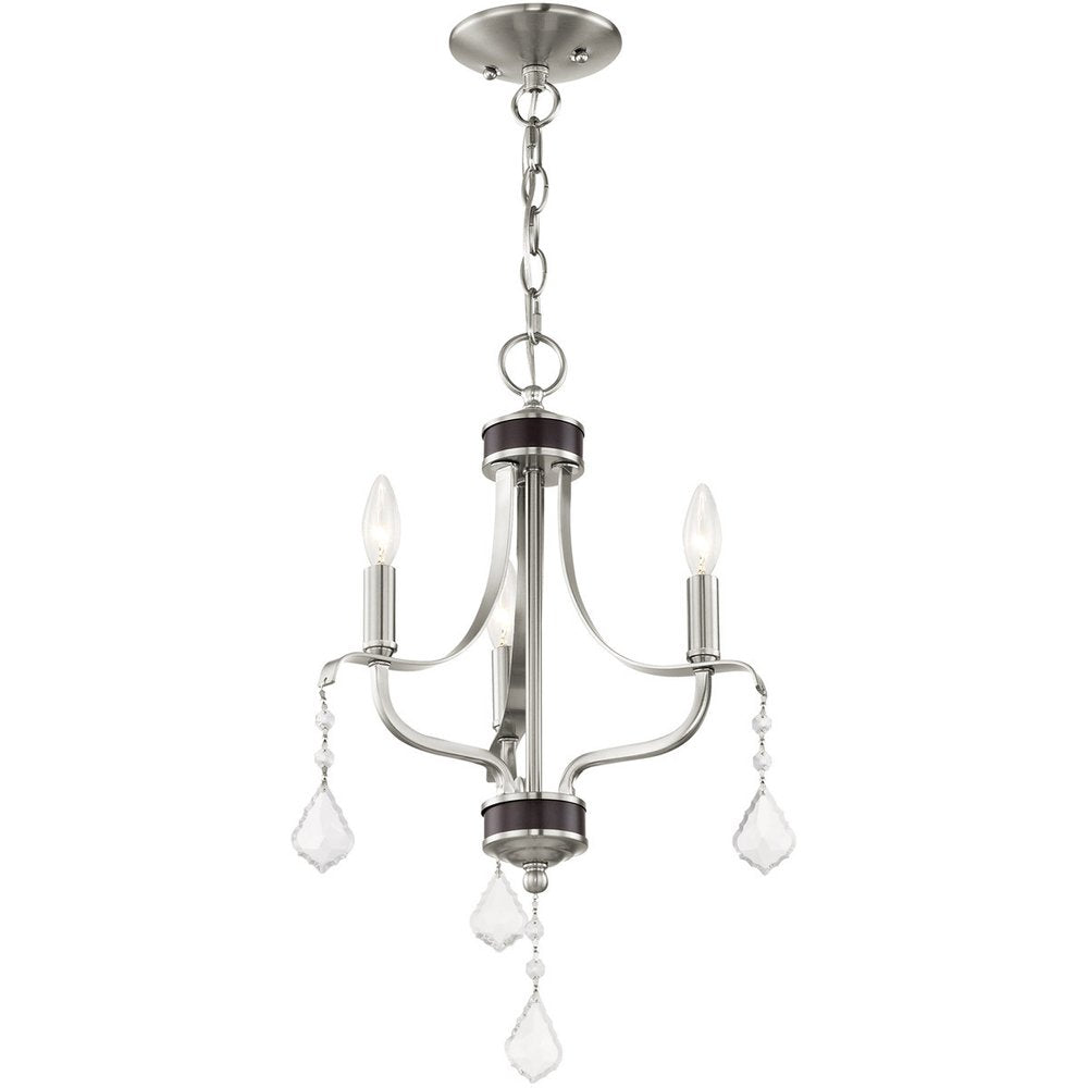 Three Light Dimmable Chandelier With Shades