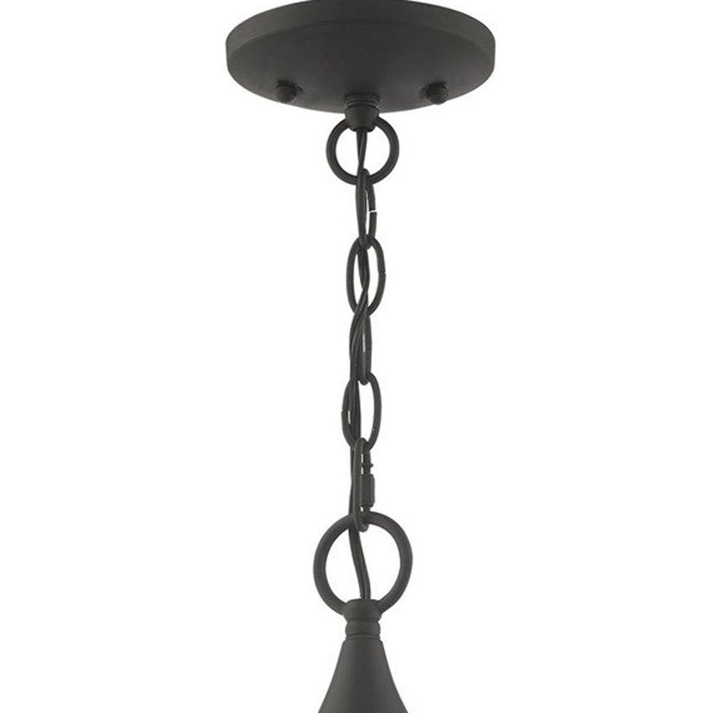 Black Three Light Dimmable Chandelier With Shades