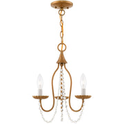 Three Light Dimmable Chandelier With Shades