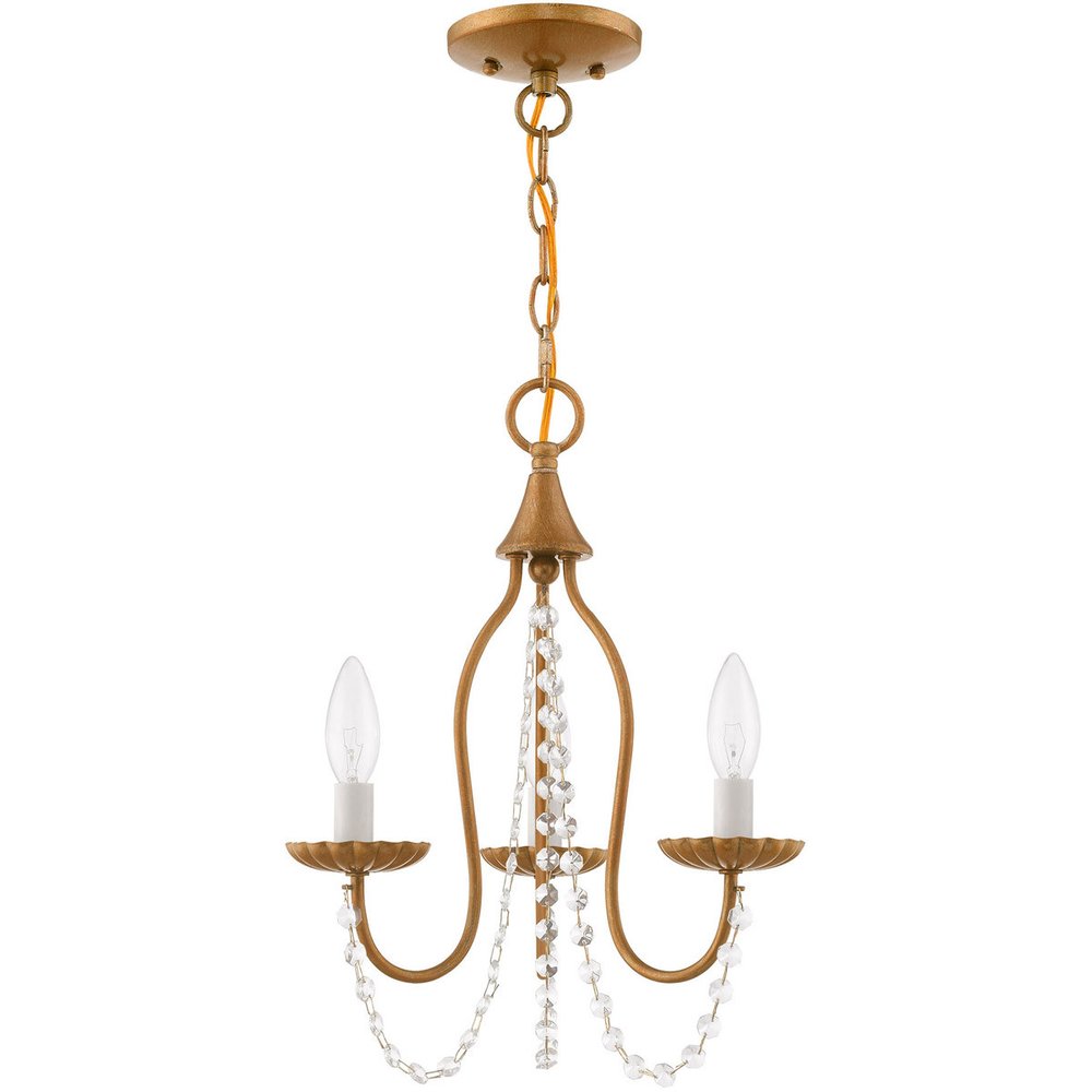 Three Light Dimmable Chandelier With Shades