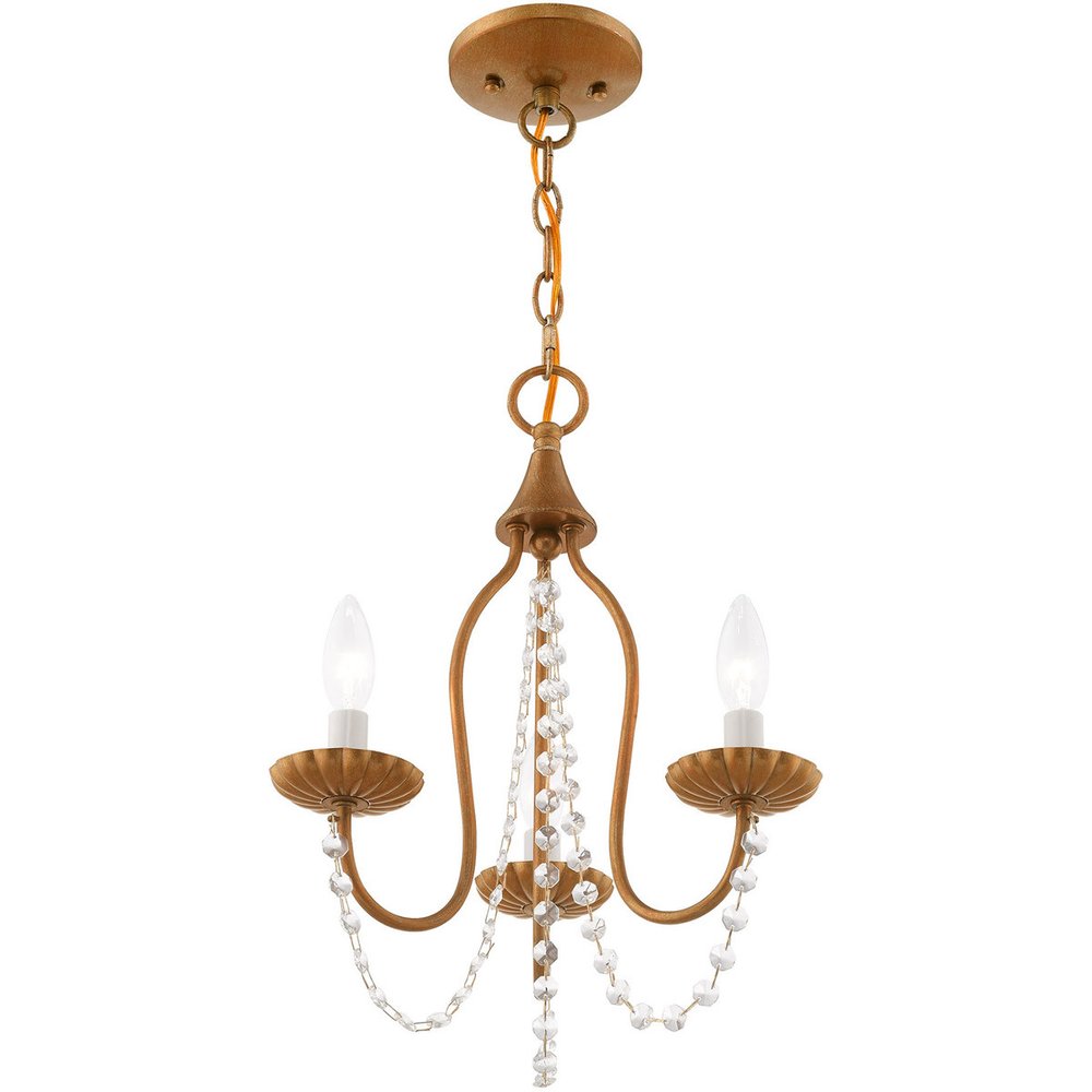 Three Light Dimmable Chandelier With Shades