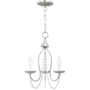 Three Light Dimmable Chandelier With Shades