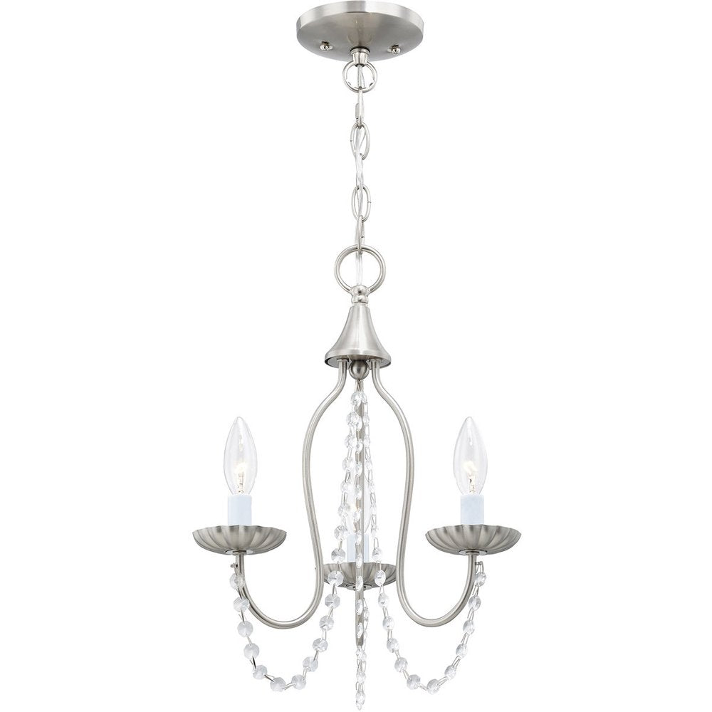 Three Light Dimmable Chandelier With Shades