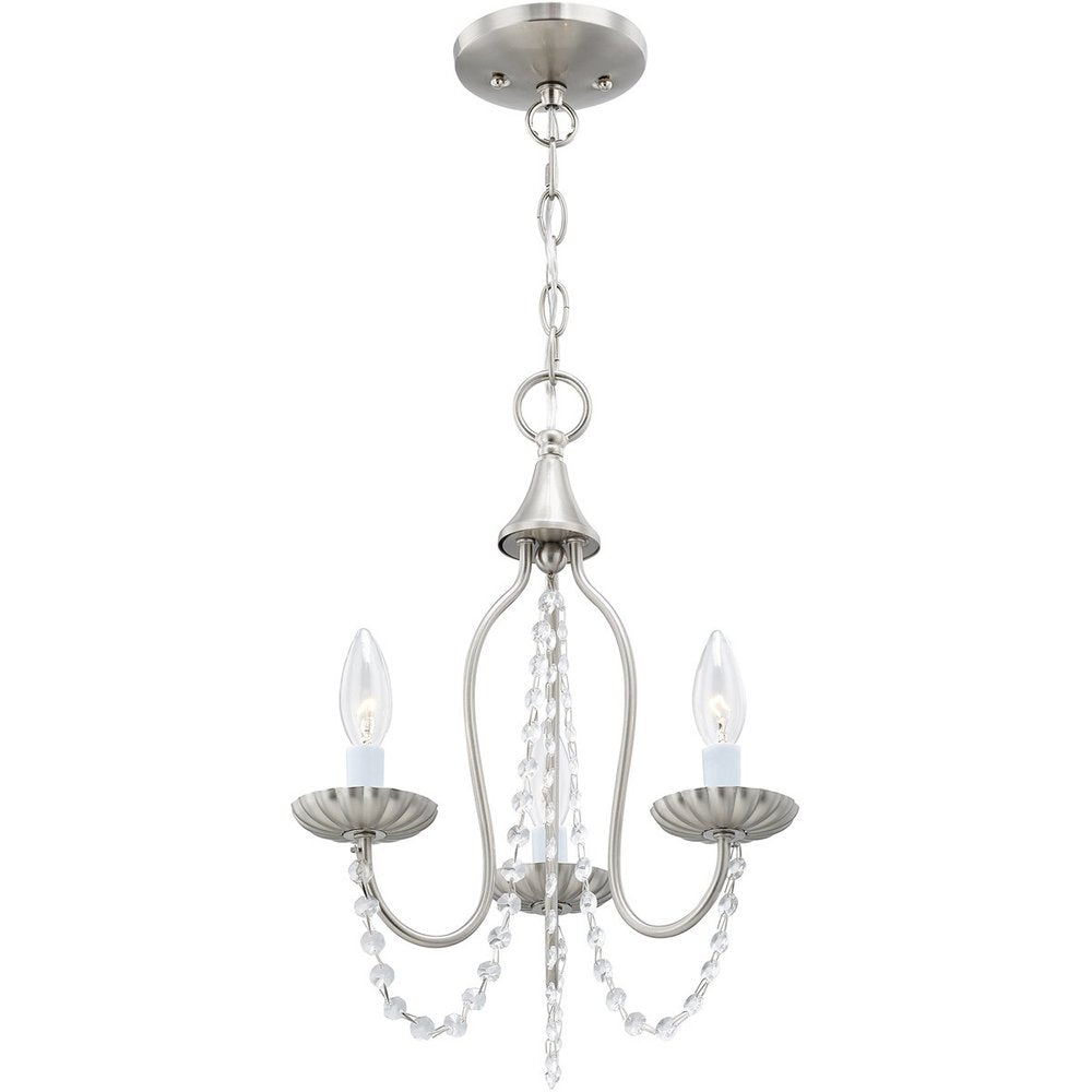 Three Light Dimmable Chandelier With Shades