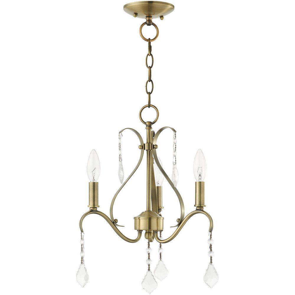 Three Light Dimmable Chandelier With Shades