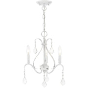 Three Light Dimmable Chandelier With Shades