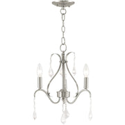 Three Light Dimmable Chandelier With Shades
